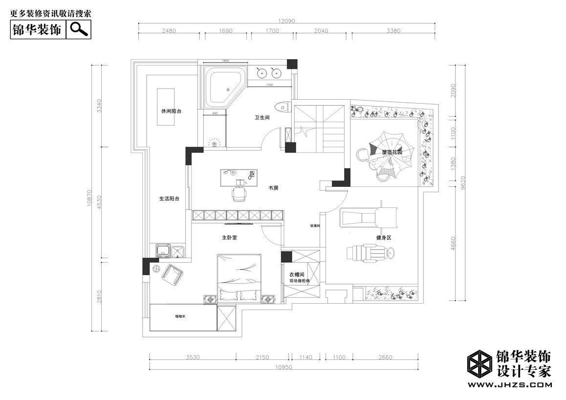北欧-明发城市广场-跃层复式-190平米装修-跃层复式-北欧