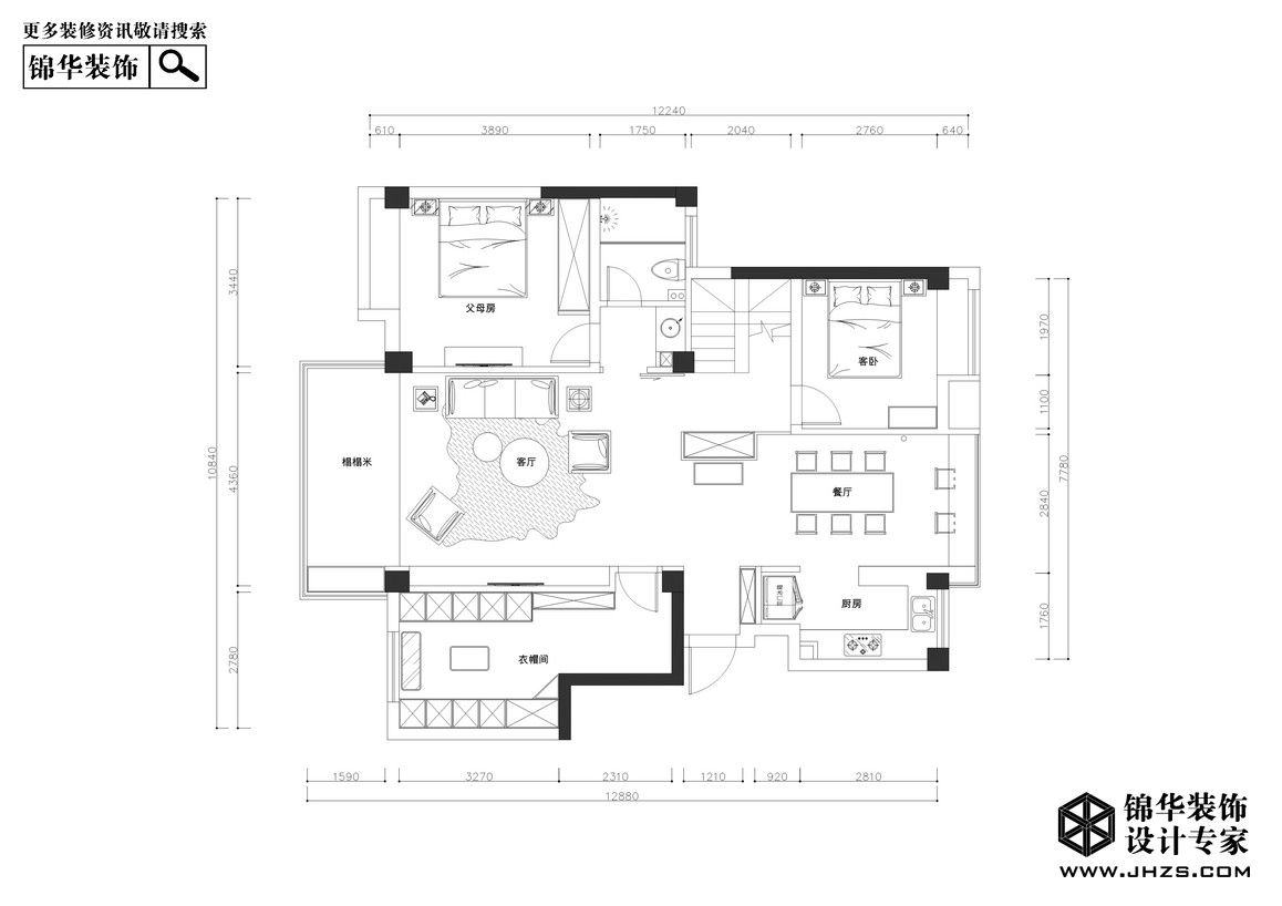 北欧-明发城市广场-跃层复式-190平米装修-跃层复式-北欧