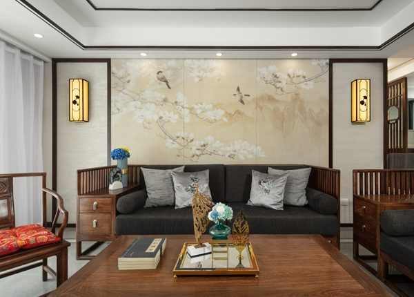 新中式-月安花园-三室两厅-124㎡