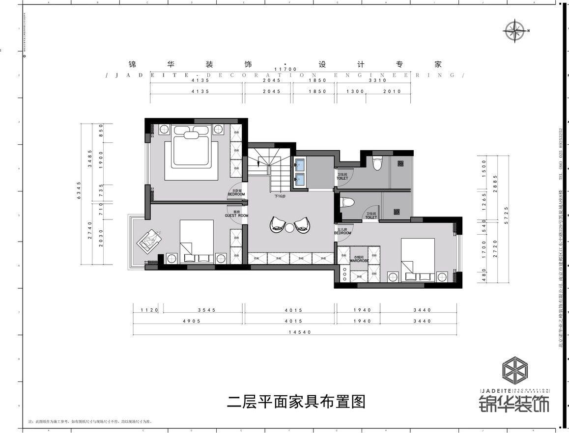 现代美式-世茂荣里-别墅-300㎡装修-别墅-简美