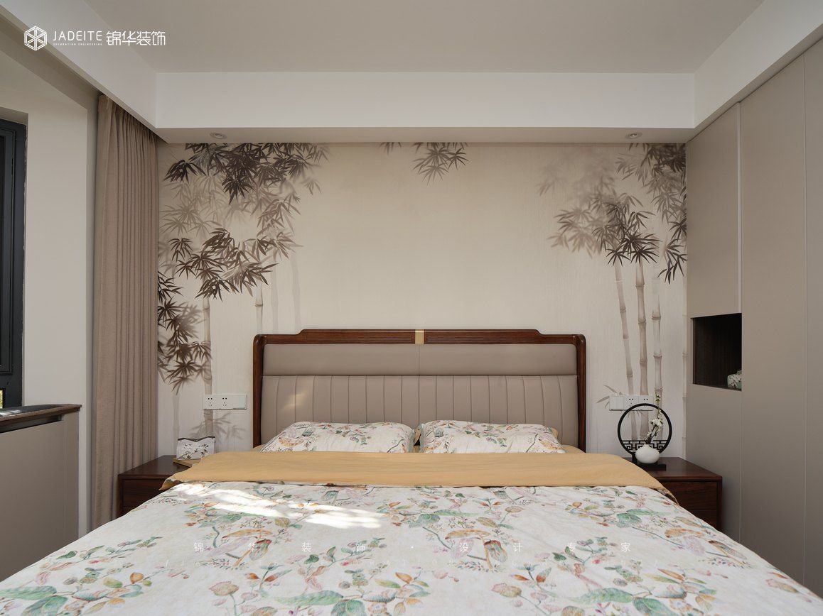 新中式-金桂苑-三室两厅-120㎡装修-三室两厅-新中式