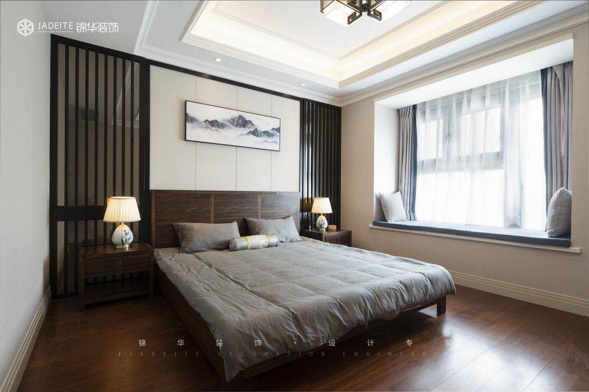 新中式-中海城南公馆三室两厅-130㎡装修-三室两厅-新中式