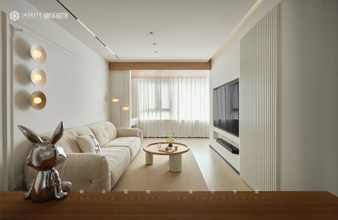 奶油风-万科雨悦光年-三室两厅-220㎡装修-三室两厅-现代简约