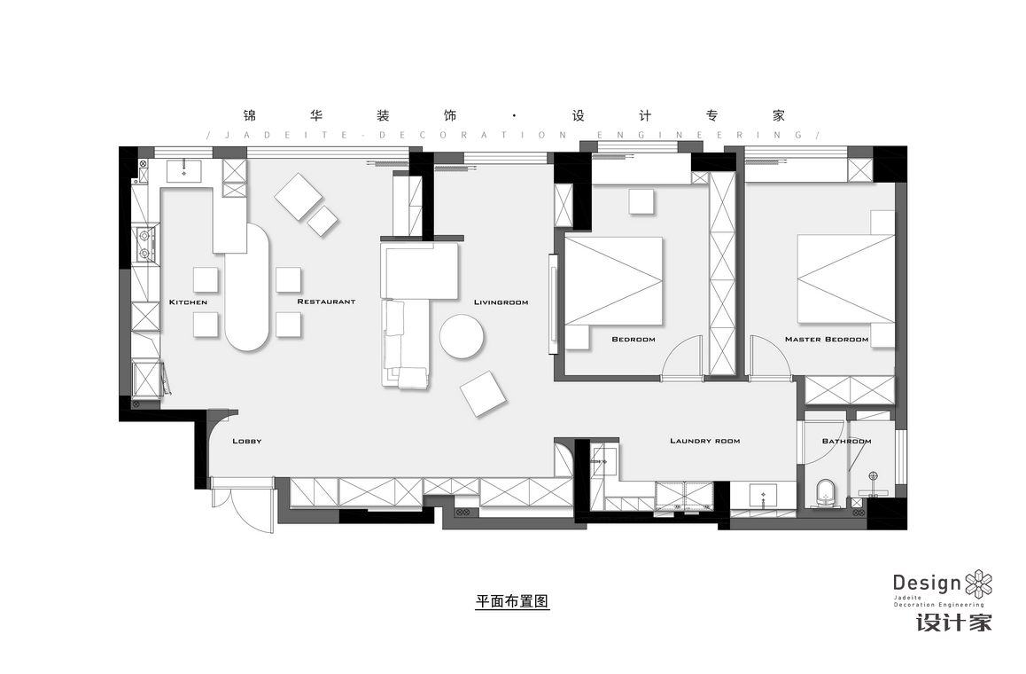 极简-绿地-三室两厅-150㎡装修-三室两厅-极简