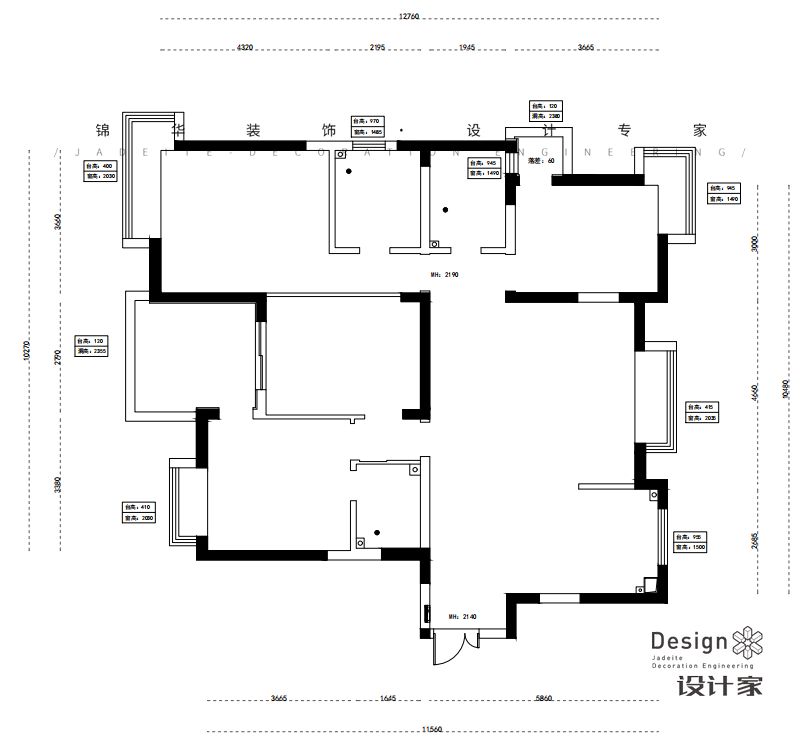 中古风-西堤国际-四室两厅-157㎡装修-四室两厅-中古